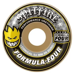 54 mm F4 99D Conical Yellow Print - Roues de Skate