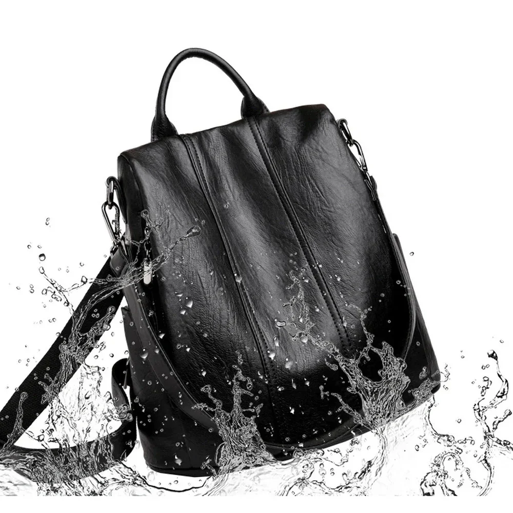 Grand sac à dos cuir noir femme – Image 6
