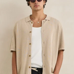 Textured Knit SS - Chemise Homme